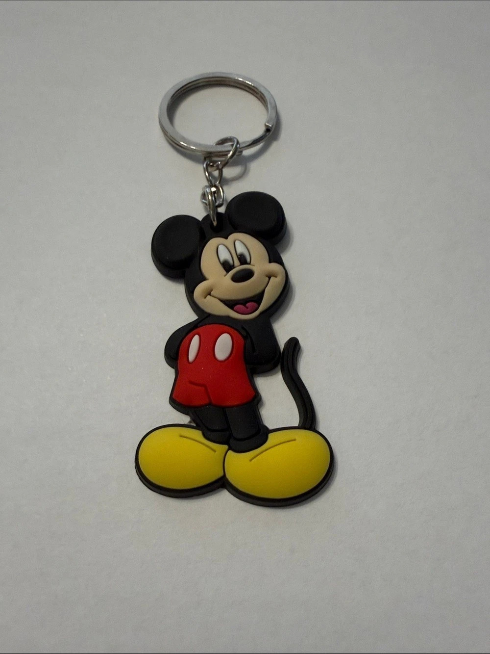 Disney Mickey Mouse PVC Figure Keychain Red & Yellow